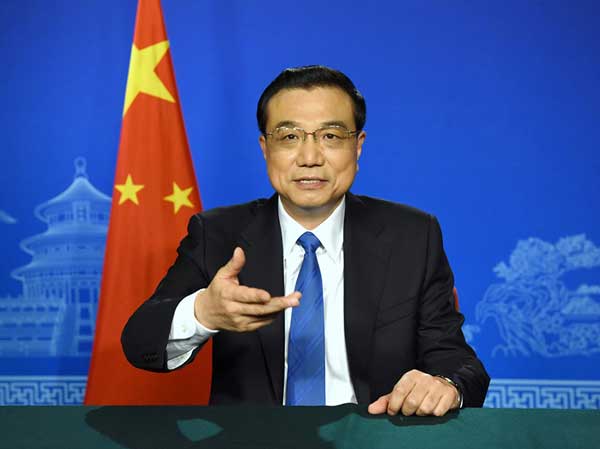 李克強向二十國集團財長和央行行長會議發(fā)表視頻講話