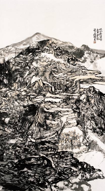 張志民,,北山石仔嶼之一,2010年,,186 x 101cm